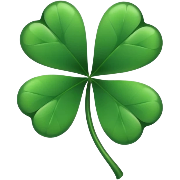 Black 5-leaf clover emoji
