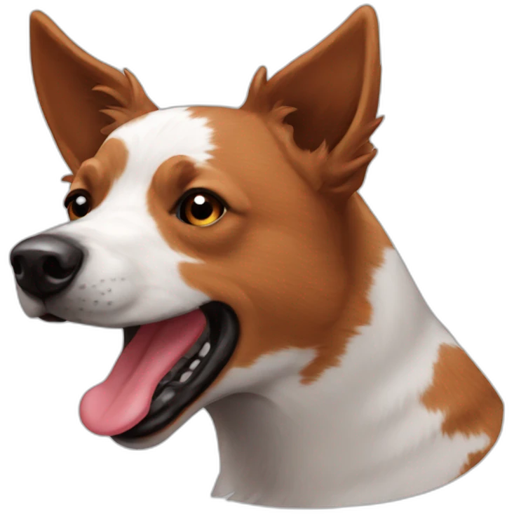 Red Australian heeler emoticons emoji