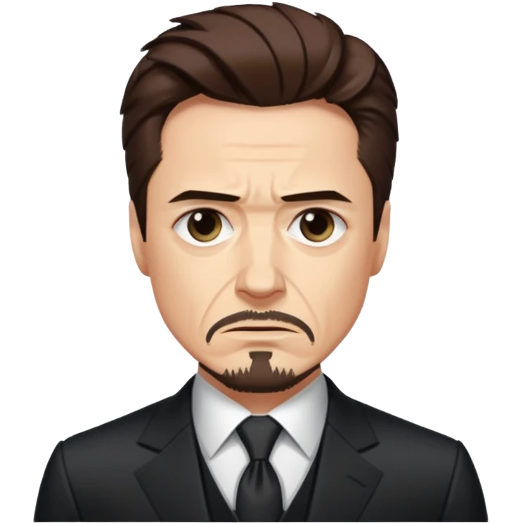 unhappy tony stark emoji