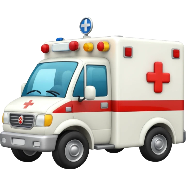 create an ambulance with peluche emoji