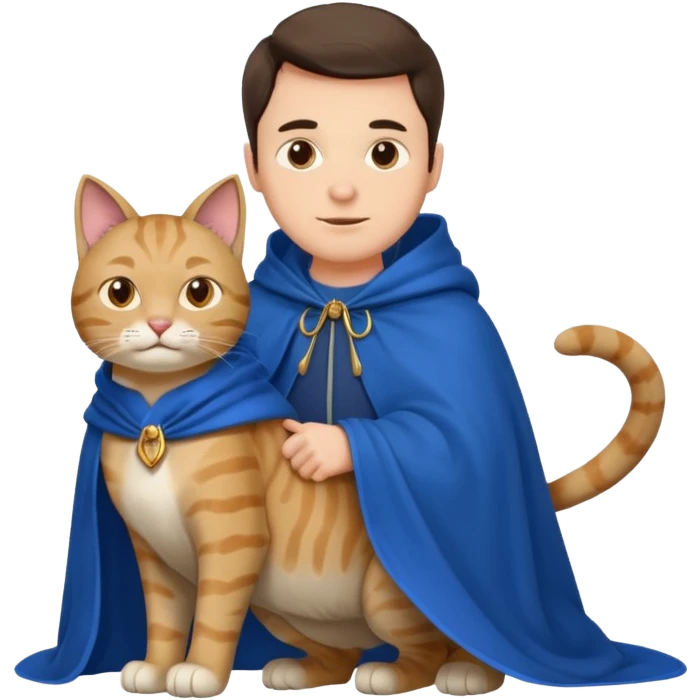 Man riding cat emoji