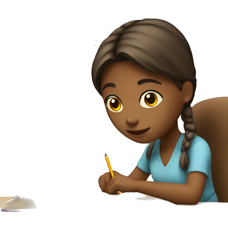 Girl is studying  emoji
