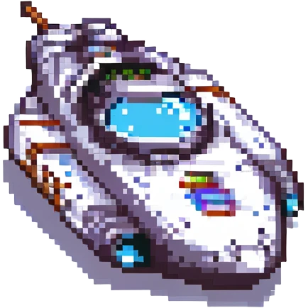 space cruiser pixel art emoji