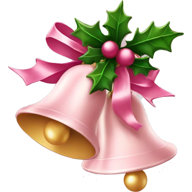 Light pink Christmas bells emoji