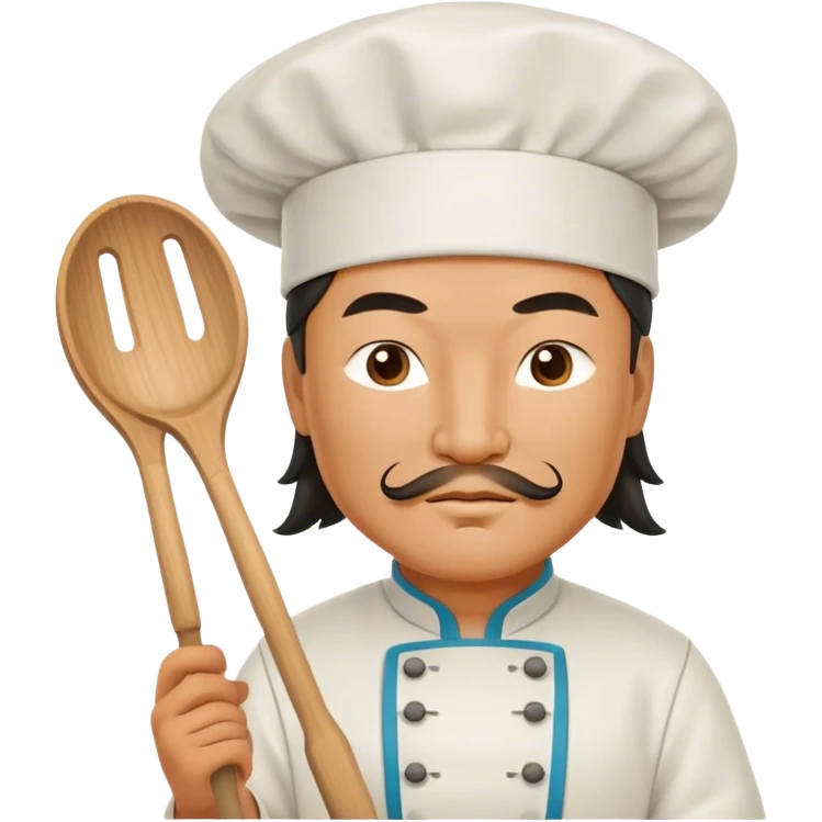 genghis khan as a cook emoji