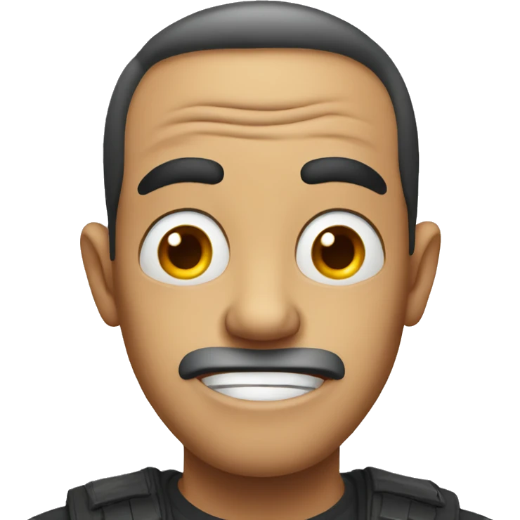 male scare face emoji
