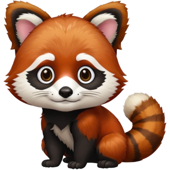 red panda with judge hair emoji