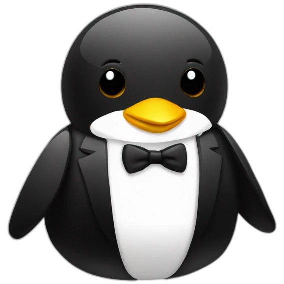 Linux tux using windows emoji