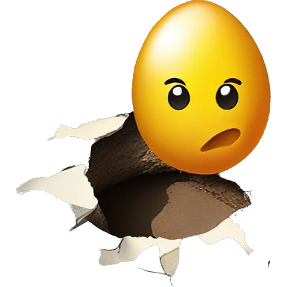 Broken egg on a hot sidewalk emoji