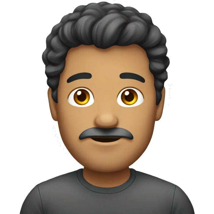hombre moreno con cabello crespo emoji