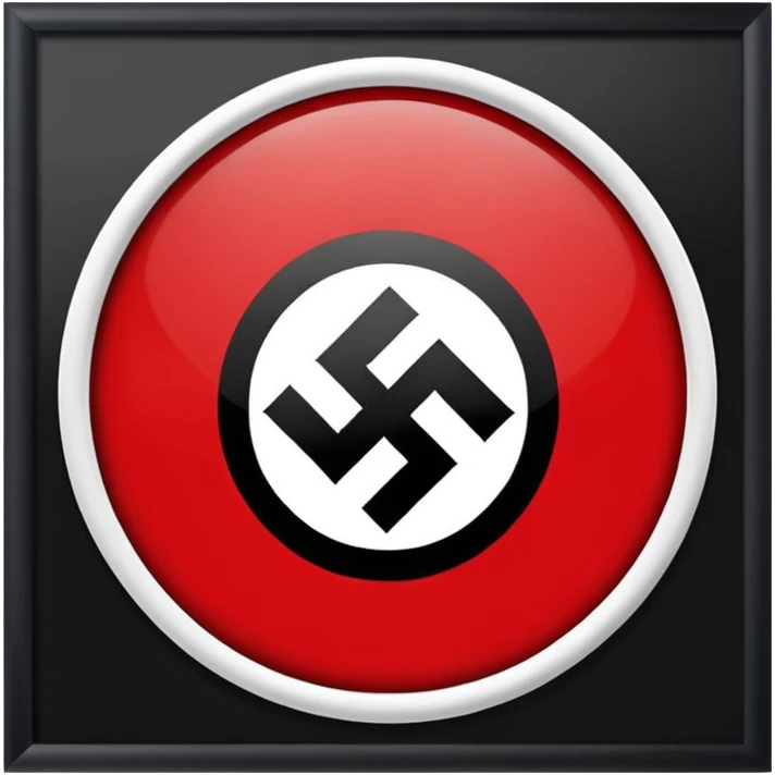 Hazme un emoji de la bandera nazi  con el real logo nazi bandera  emoji