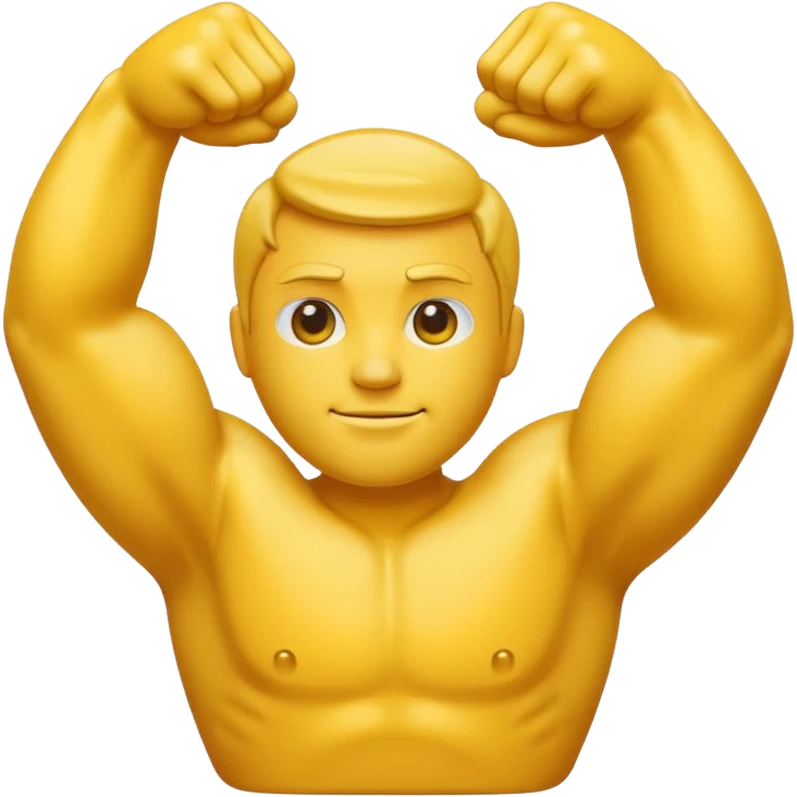 Give me a simple Big Back Emoji, on the style as normal iPhone Bicep emoji, yellow. emoji