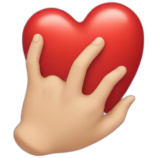 Coeur fait avec la main emoji