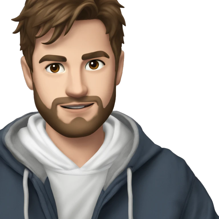 serious hoodie-wearing man staring  emoji