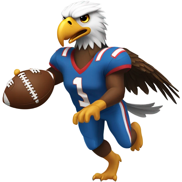 Eagle playing football emoji