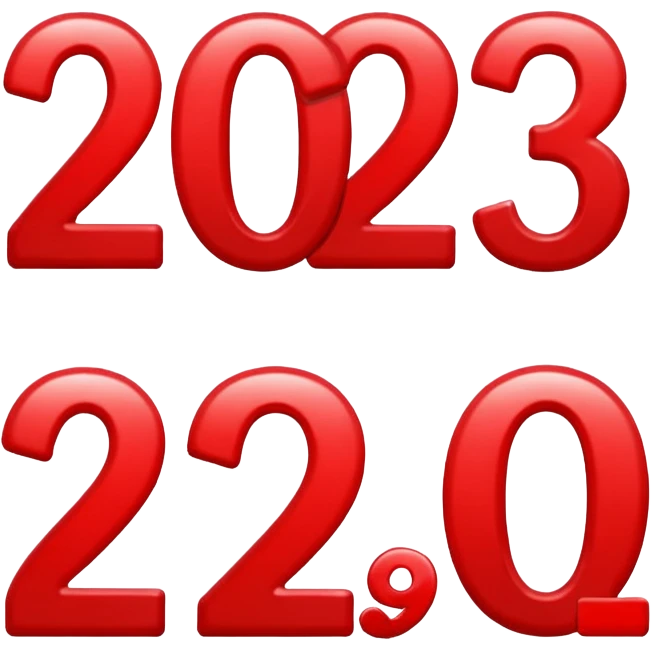 red numbers "2023" emoji