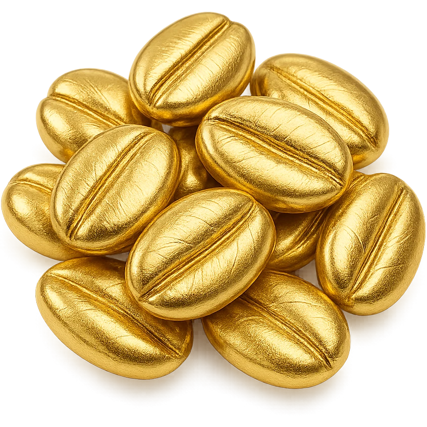 Kinkéliba beans, elegant, gold style emoji