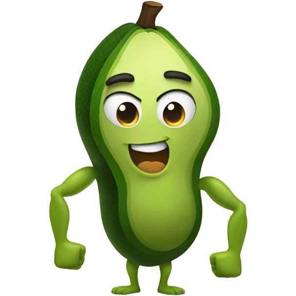 avocado show his muscles emoji