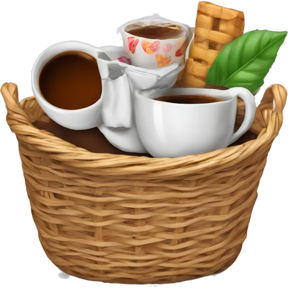 Gift basket tea coffee emoji