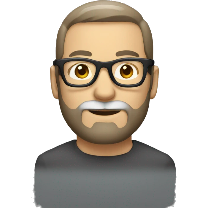 man with white glasses and beard emoji