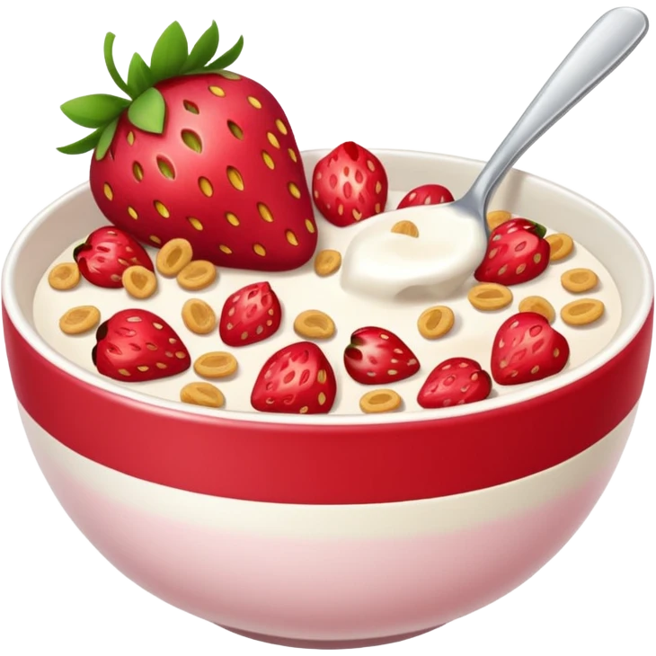 Strawberry cereal emoji