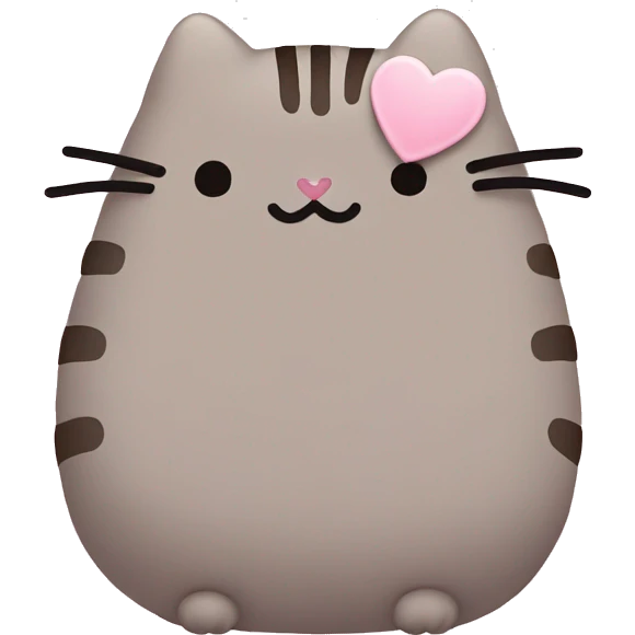 pusheen light pink heart emoji