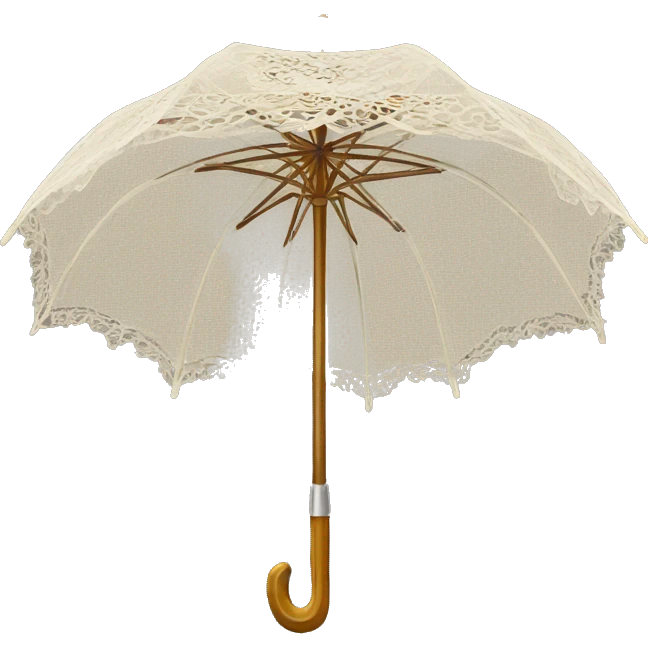 vintage lace umbrella emoji