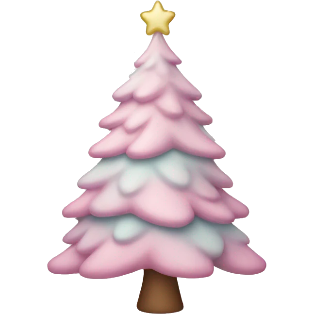pastel pink christmas tree emoji