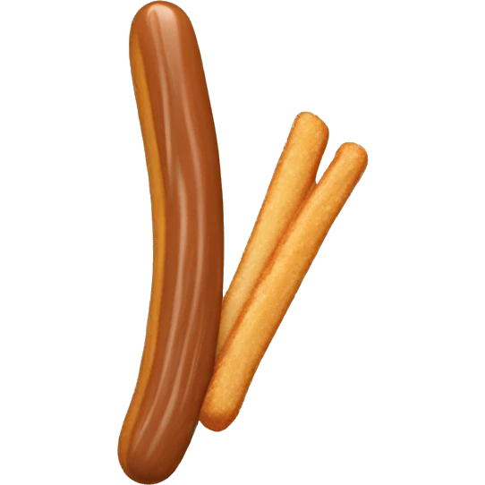 Churro con la punta mojada en chocolate emoji