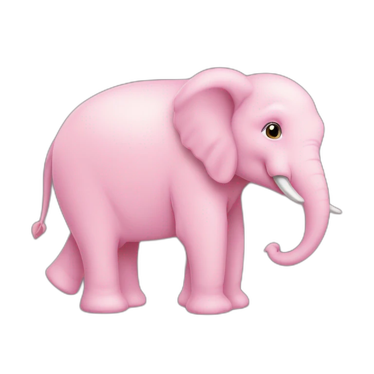 Éléphant de couleur rose emoji