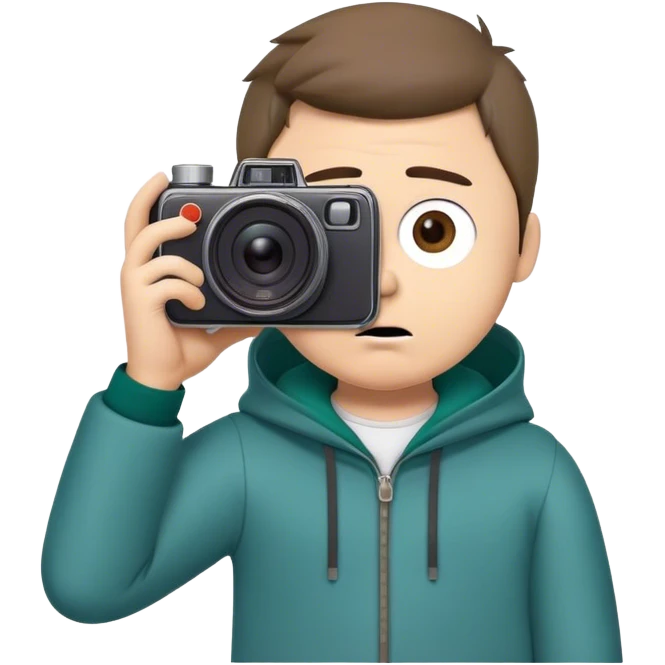 Timmy from South Park delivering a camera emoji