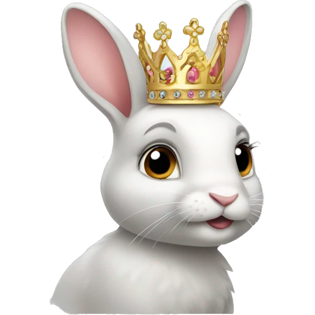 rabbit with tiara emoji