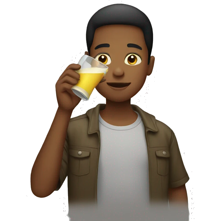 Boy drinking  emoji