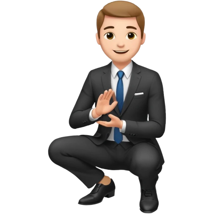 man kneeling and asking for marriage emoji