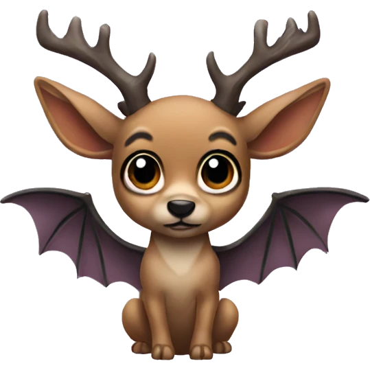 Deer with bat wings emoji
