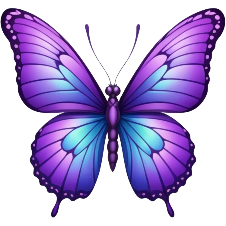 Purple butterfly with sharp ends on each wing emoji