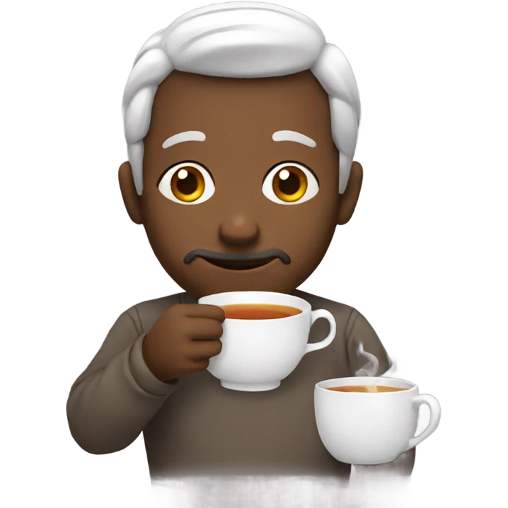 Regular emoji sipping tea emoji