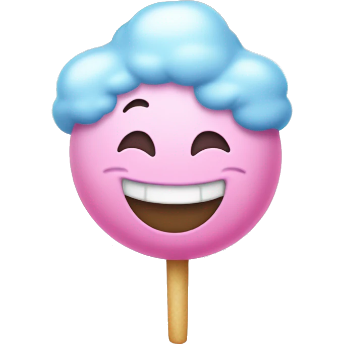 Smiling Cotten candy emoji