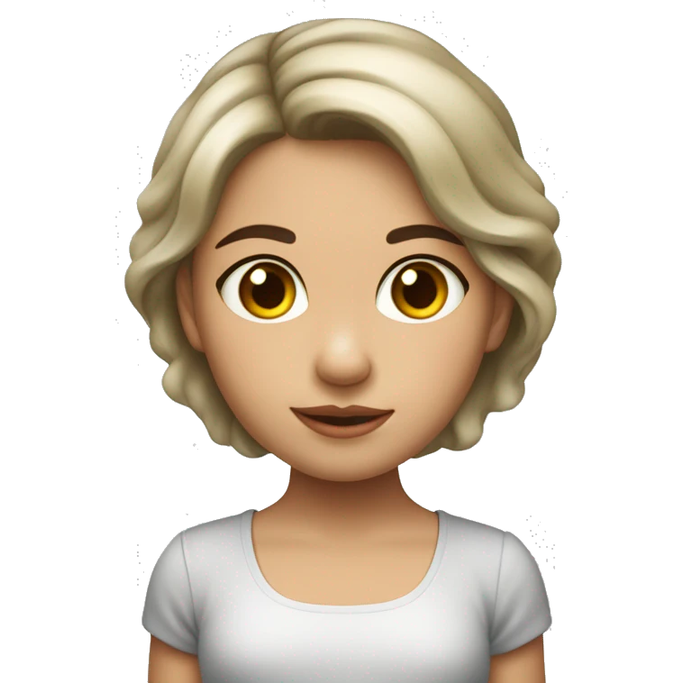 Niña con cabello corto, de piel blanca judía  emoji