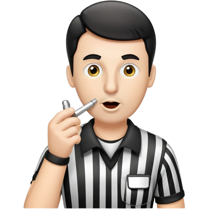 referee blowing whistle emoji