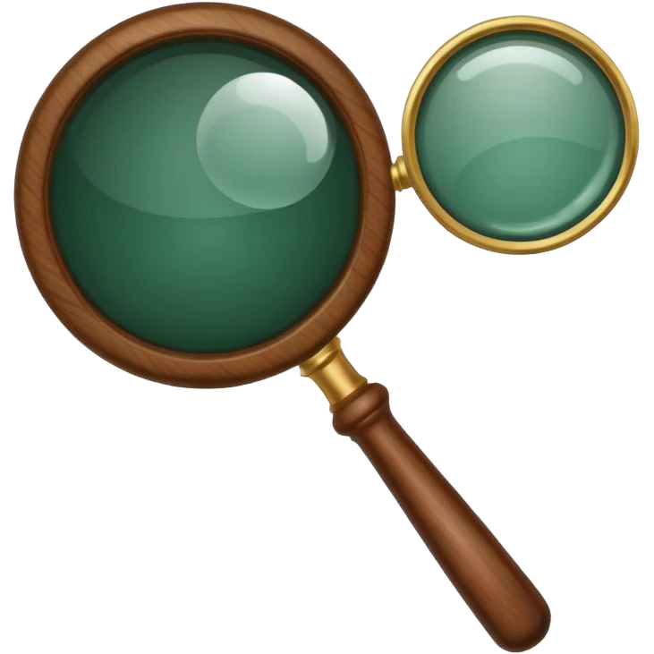 dark green magnifying glass emoji