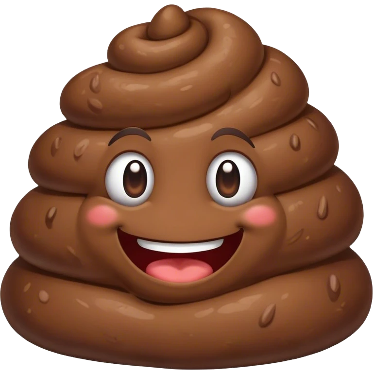 A pile of poop with face emoji