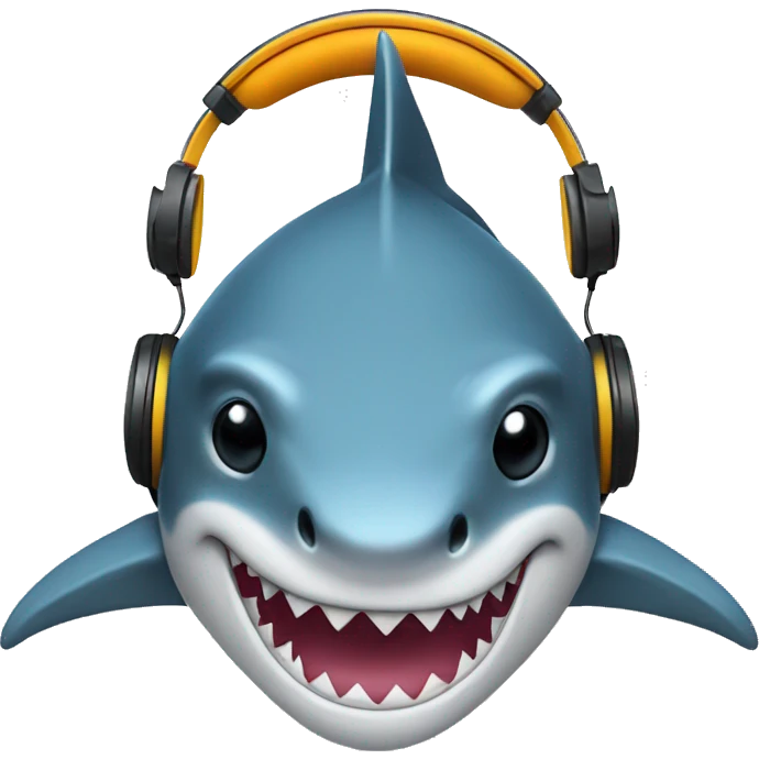shark with headphones emoji