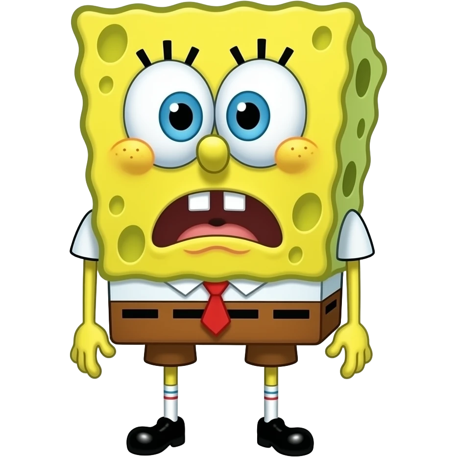 meme de medo esponja emoji