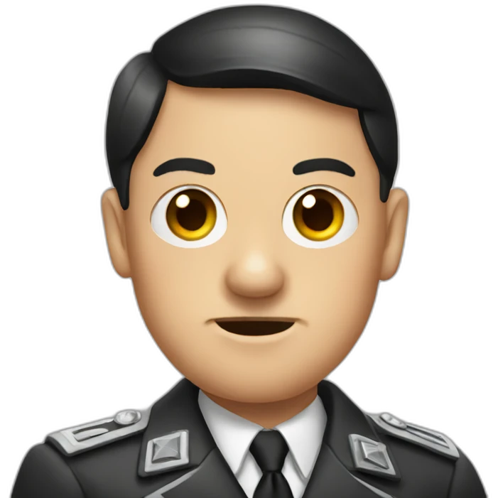 Hitler with car ears emoji