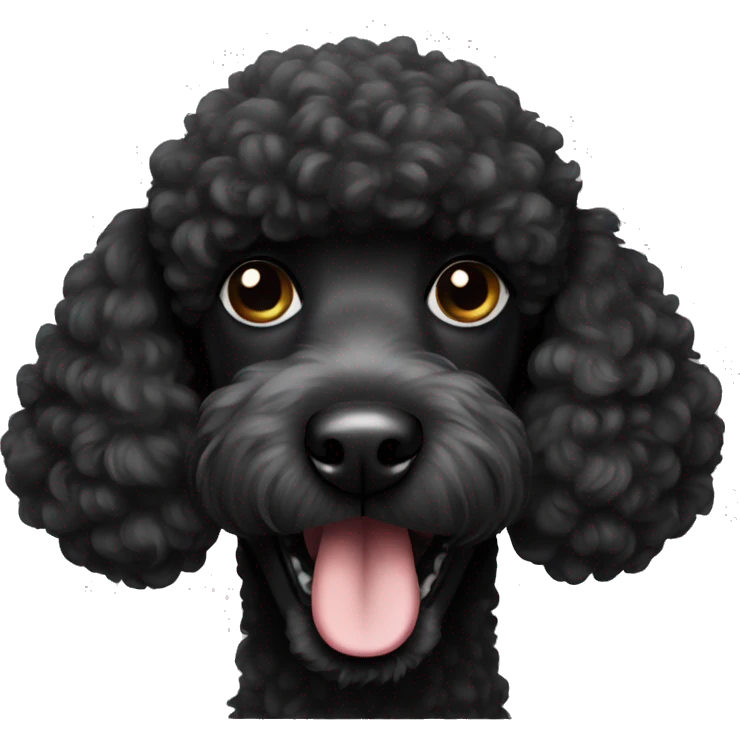 black poodle face emoji