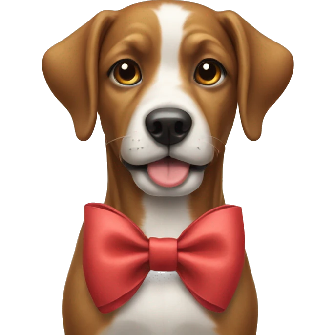 Dog with a bow emoji