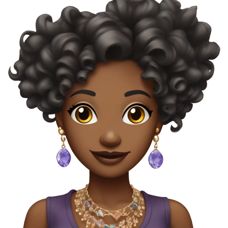 Black girl coquette emoji