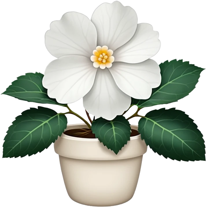 super realistic white begonia, singular, no leaf emoji