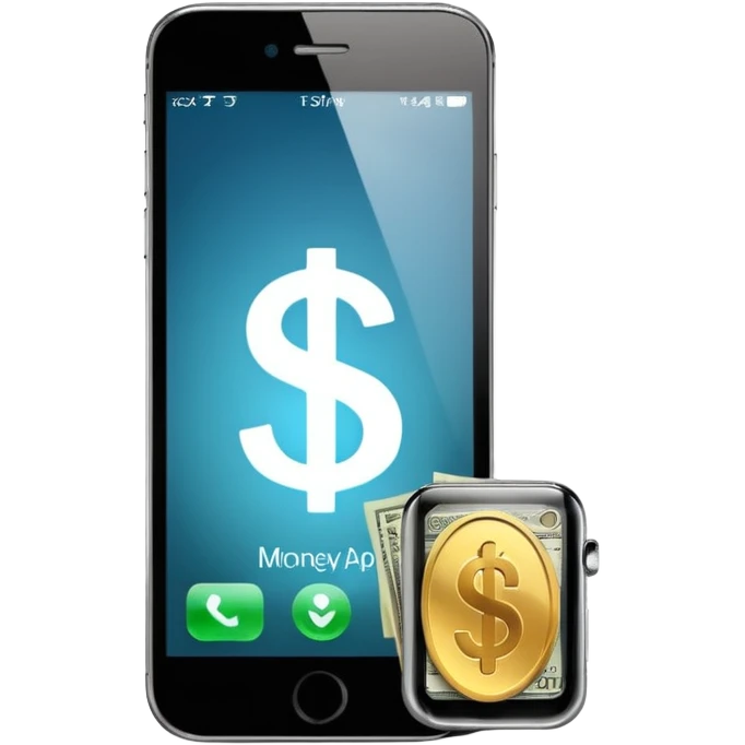 can you make a phone with an app on the screen that has a money sign emoji